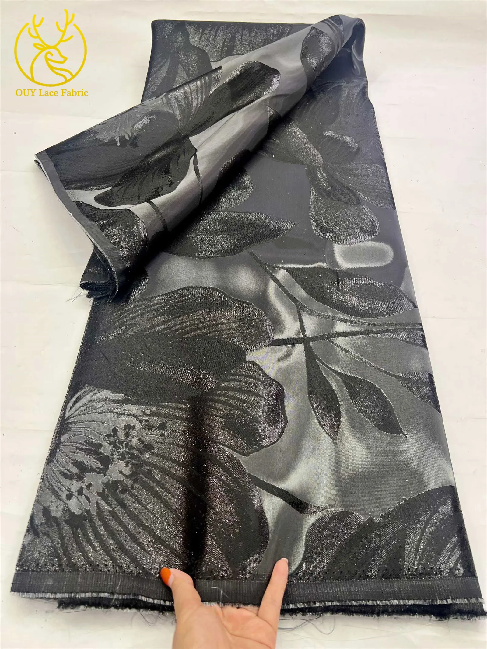 2026 Afrikanischer Vergoldeter Brokat-Spitzenstoff für Damen Nigerianische Französische Jacquard-Tüllspitze Hochzeits- und Abendkleider Hohe Qualität – Detail 11