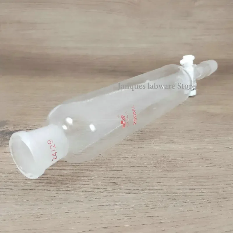 1pcs Laboratory 10/25/50/100/250/500/1000ml Borosilicate Glass Cylinder-shape Separatory Dropping Funnel with PTFE piston