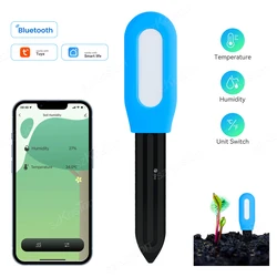 Tuya Smart Garden Soil Moisture Meter Potted Plant Temperature Humidity Sensor Monitor Plants Moist Real-time Testing Tool