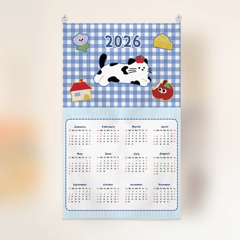 2026 تقويم كبير نسيج بوهو مزرعة جدار ديكور مع تخطيط شهري قابلة لإعادة الاستخدام مخطط النسيج لغرفة النوم غرفة المعيشة