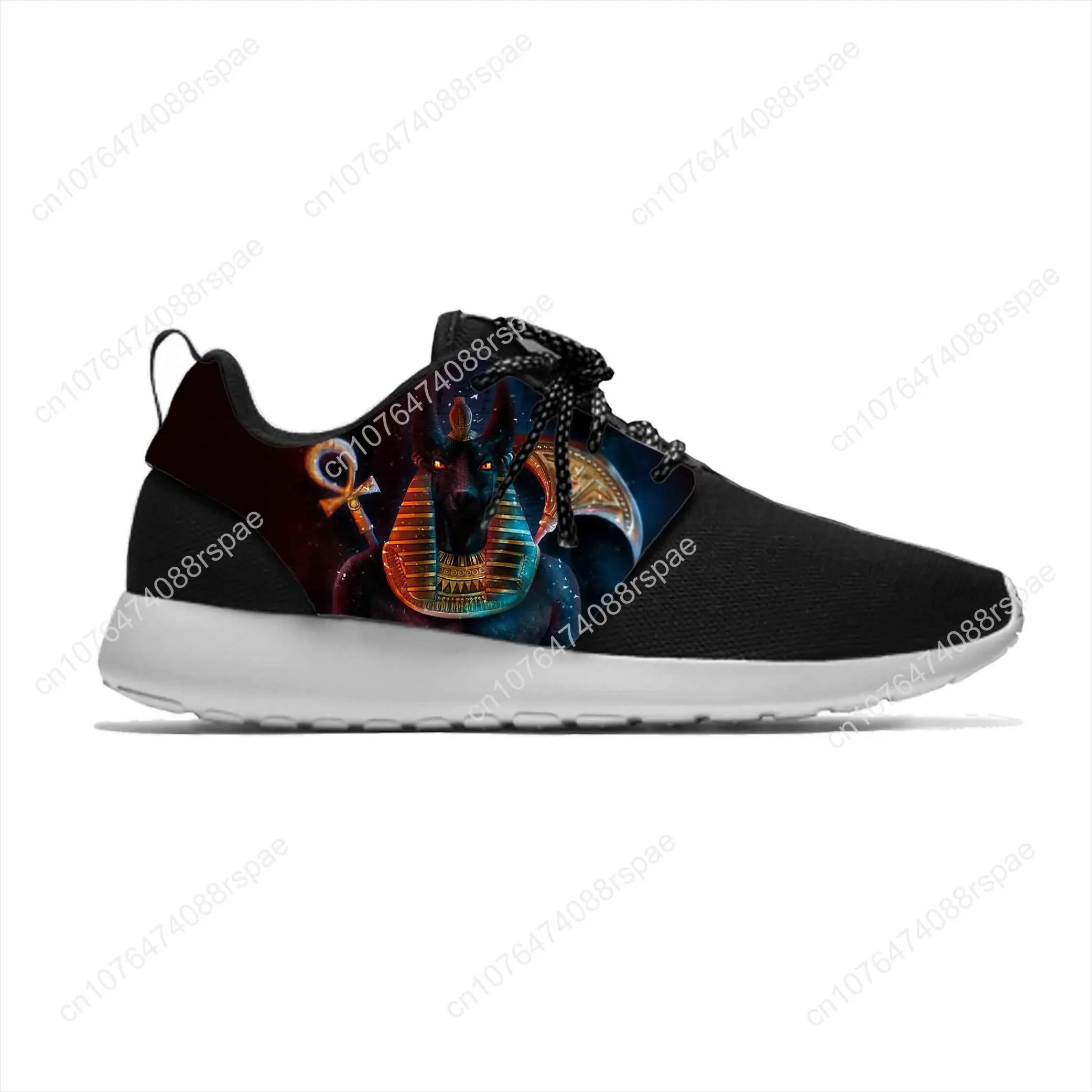 Estate Anubis antico egitto dio egiziano divertente moda scarpe sportive traspirante leggero uomo donna Sneakers scarpe da corsa in rete