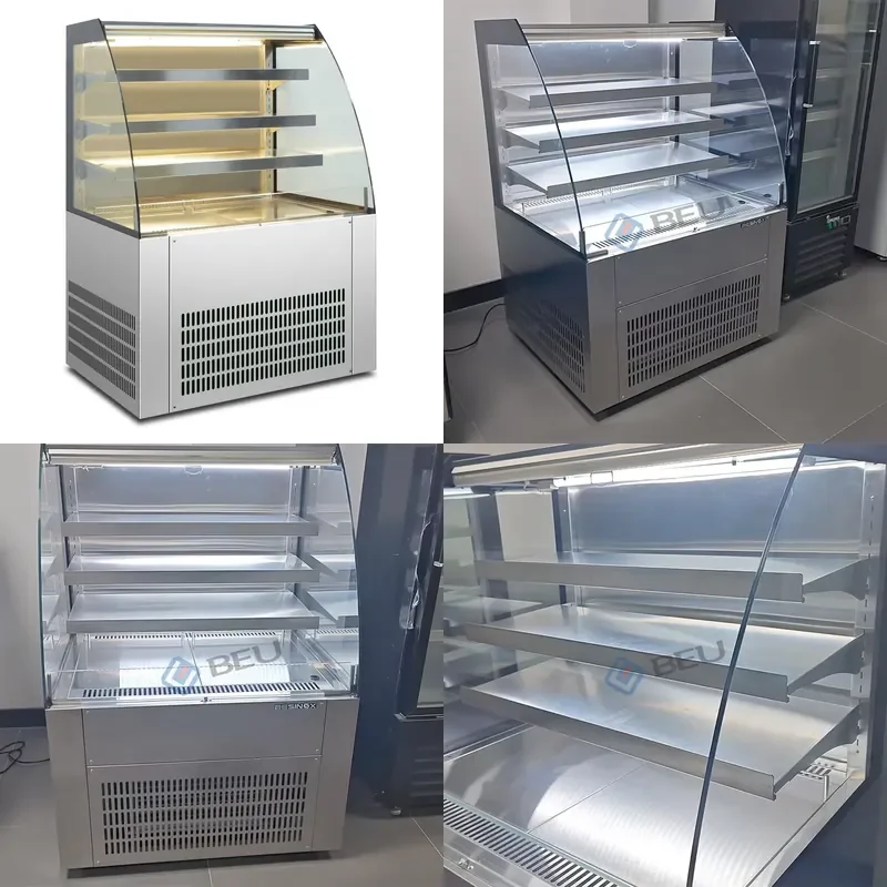 YWM Certificate Commercial Display Refrigerator for Supermarket Multideck Open Chiller for Beverage Fruit and Vegetable Air
