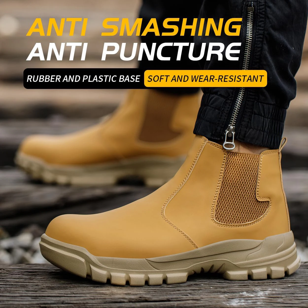 Factory Grade Men's Safety Sho - Leather Work Factory ulasan dan harga
