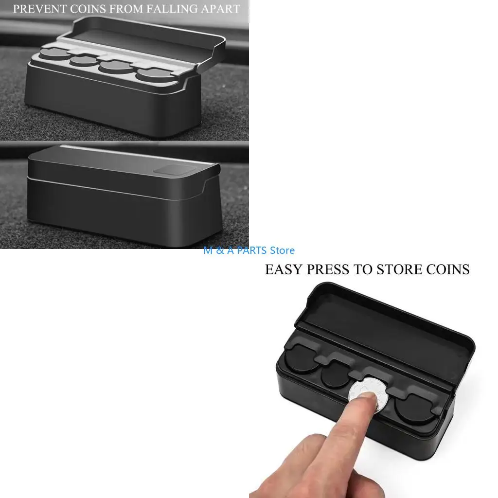 

U1JF Stylish Universal Storage Coin Money Dispenser Mini Change Storage Box for Most for Cars Interior Decoration
