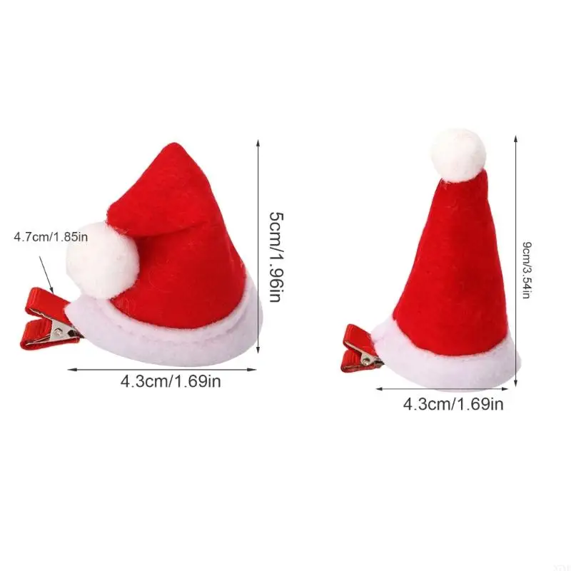 N7yf Cappello Natale Clip Babbo Natale Clip copricapo Cappello natalizio Hairpin