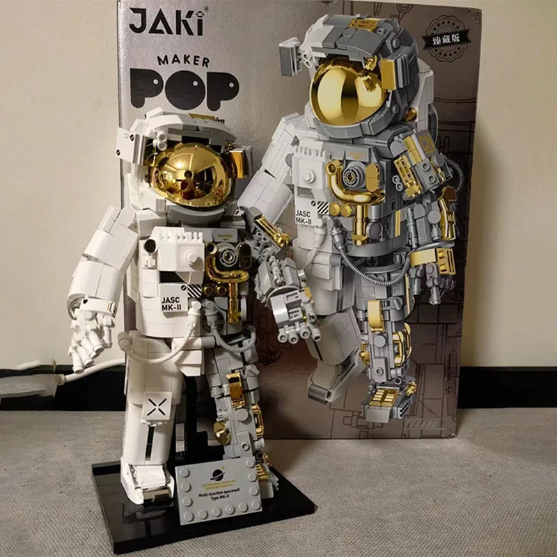 JIAKI Technical Creative Space Aerospace Figures Model Building Block Spaceman MOC Assemble Space Astronaut Bricks Toys