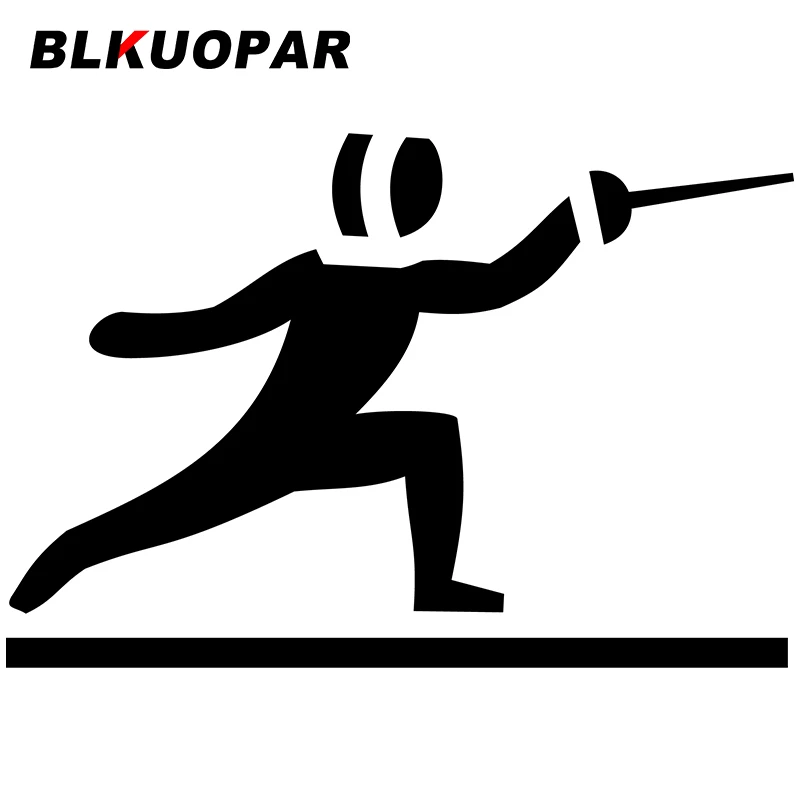 BLKUOPAR for Fencer Car Stickers Sunscreen Cartoon Decals Fashionable Scratch-Proof Laptop Refrigerator Decor Car Styling