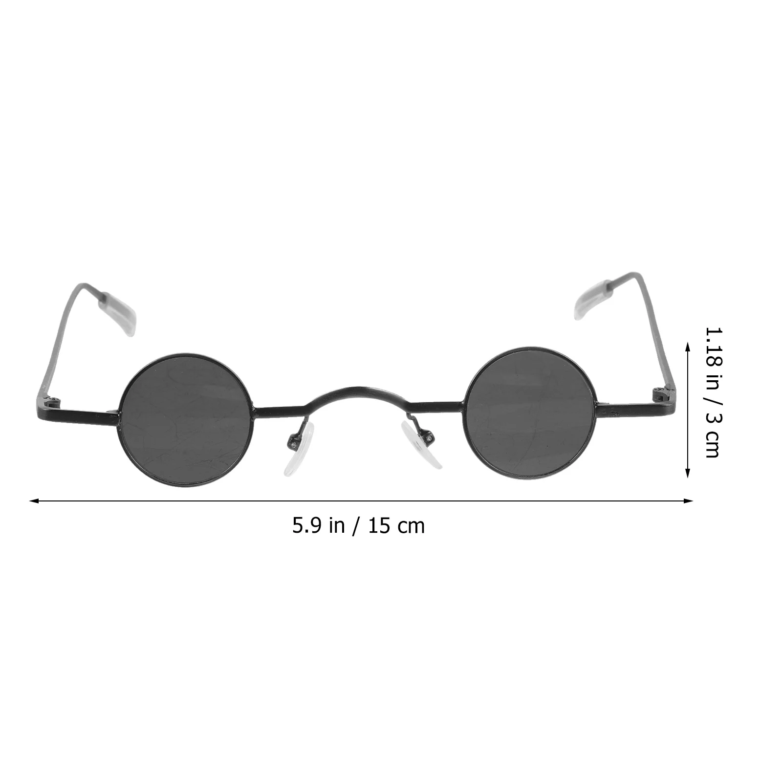

Small Round Frame Sunglasses Black Vintage Fashion Eyewear Party Beach Glasses Lightweight for Men Women Creative Eyeglasses