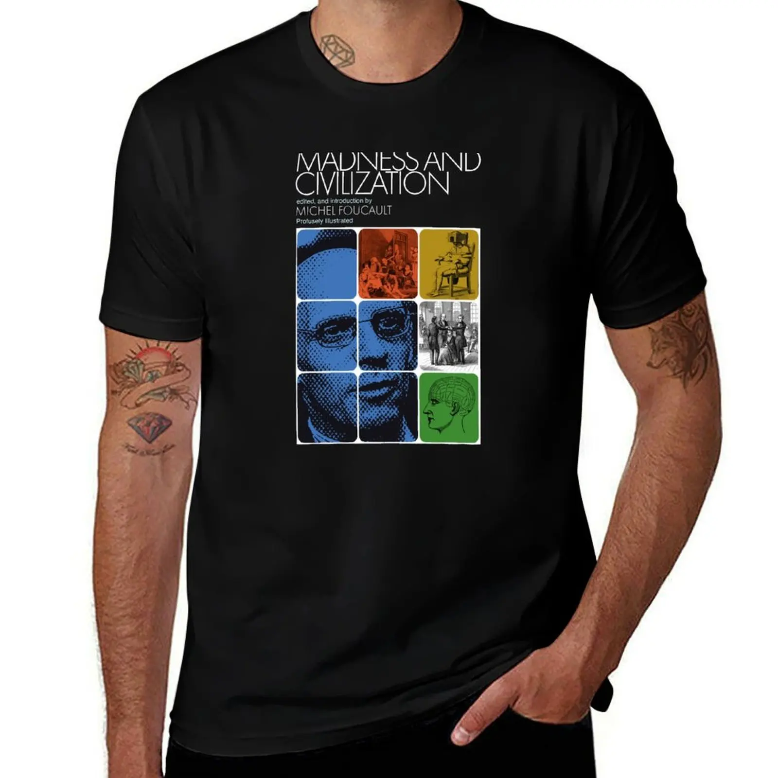 Foucault - Jung Mashup: Madness and Civilization T-Shirt Simple Graphic Design T-Shirt