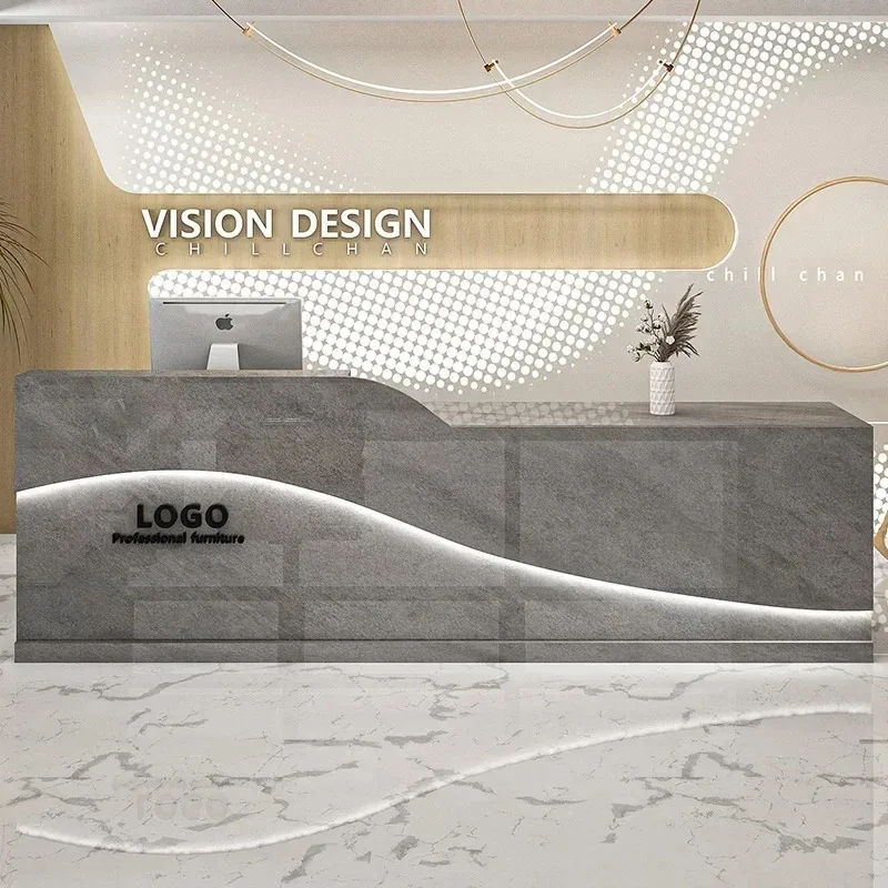 

Aesthetic Office Reception Desks Purpito Display Luxury Creative Chinese Safe Reception Desks Accent Bureau Postmodern Furniture