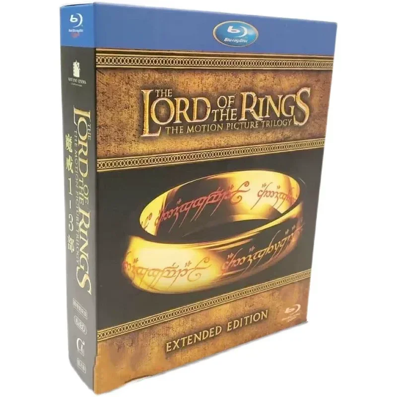 BD Blu-ray Fantasy Movie Lord of the Rings 1-3 Extended High Definition 6 Disc Box Collection