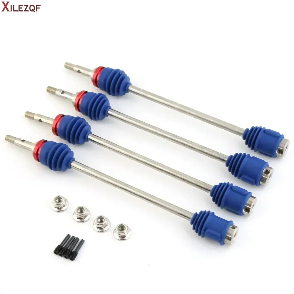 XILEZQF 4Pcs  Steel Drive Shaft CVD Dogbone Driveshafts 5451R Compatible with Traxxas 1/10 T-Maxx E-Maxx Revo RC Car Upgrades Pa