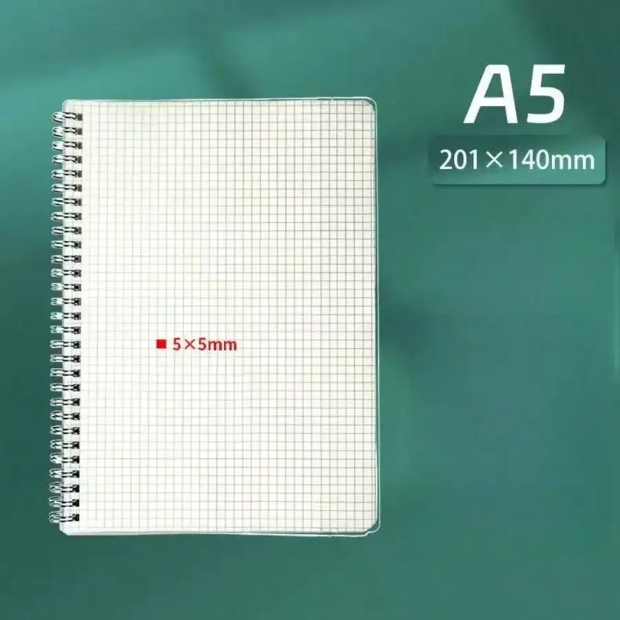 A4/A5/A6/B5 Notizbuch mit PP-Einband und Raster, inklusive Ordner und Notizbuch. Quadratischer Innenkern. Minimalistisches Design. Tragbar. Wasserdicht. – Detail 9