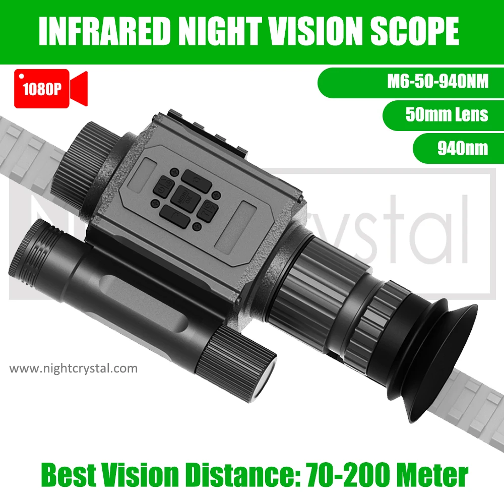 Megaorei NK008 Plus M6A 1080p HD Digitale Monoculaire Infraroodkijker met Dag- en Nachtzicht Ingebouwde IR-verlichting voor de Jacht