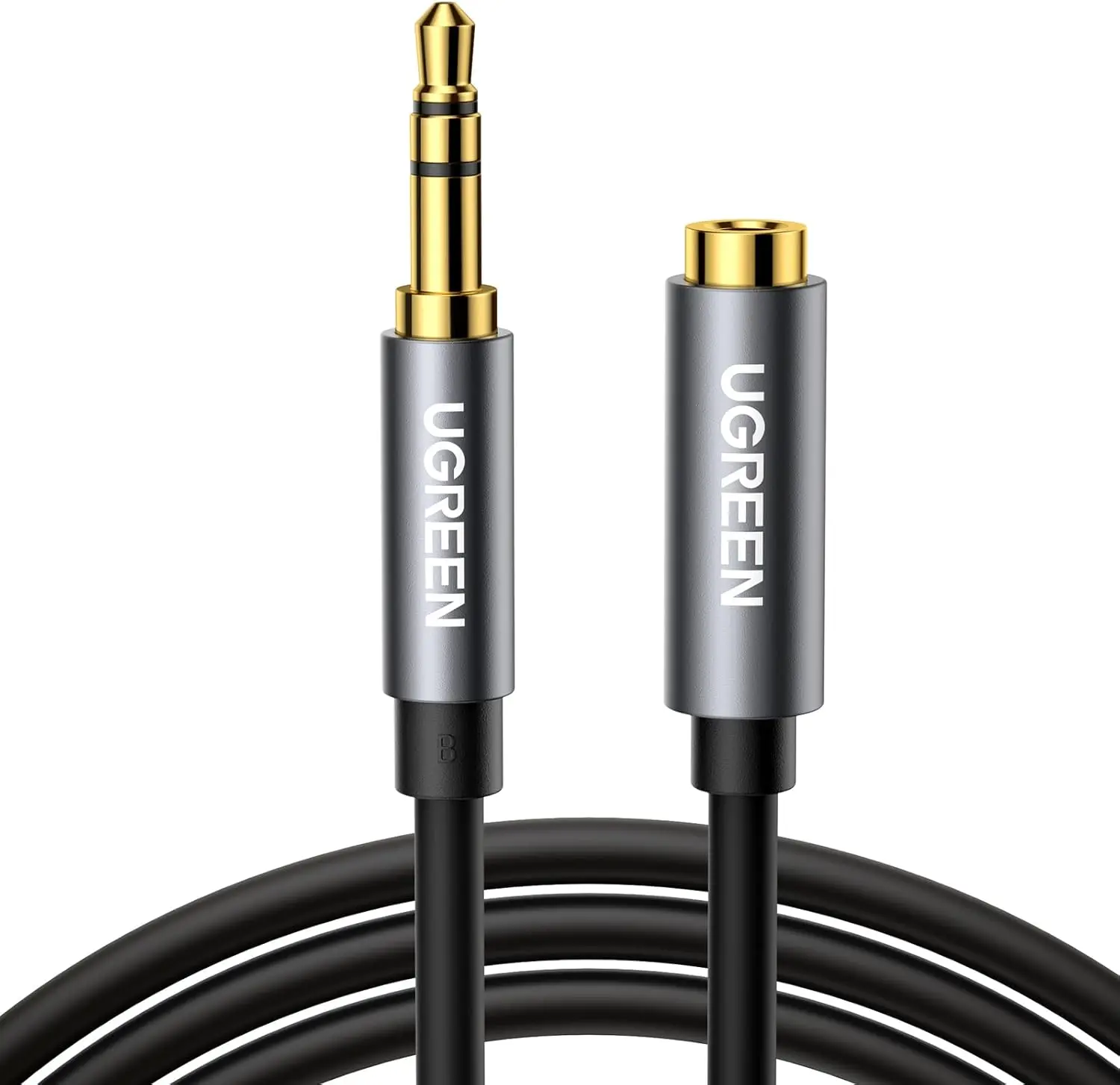 For 3.5mm Gold Plated Stereo Jack Male-Female TRS Extension Cable Combination Shielding PVC Jacket 3.3FT for