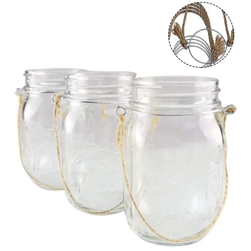 Hangers For Mason Jar,Linen Rope Handles For 70Mm Wide Mouth Mason Jars Glass Jars,Mason Jar Hanging Ropes,30Pcs,No Jars-A68E