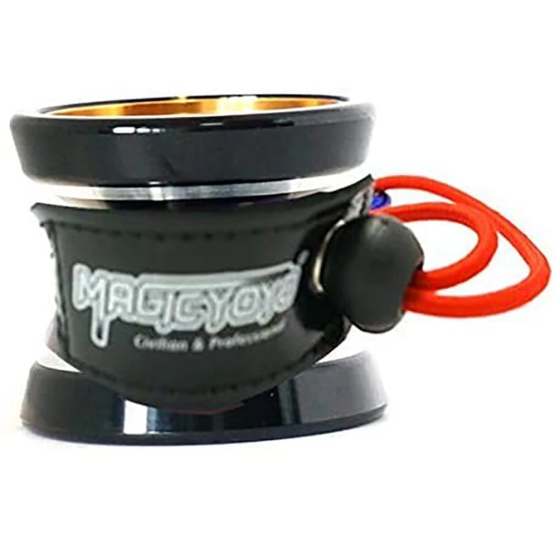 Professional Non-Responsive Yoyo M001-B,Alloy Aluminum Yoyo with Metal Ring Intermediate Yoyo+Extra 5 String+Bag-A14I