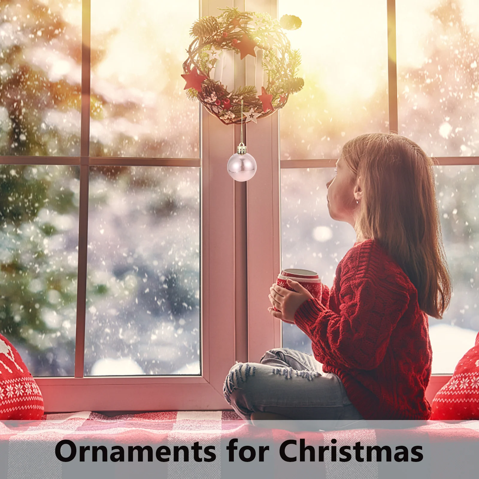 

36Pcs Xmas Ball Ornaments 4Cm Premium Glittered Shatterproof Light Safe for Kids Pets Christmas Tree Decorations Holiday Home