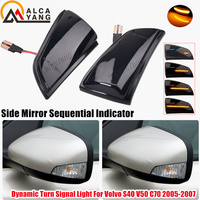 For Volvo S40 V50 C70 Scroll Side Wing Mirror Blinker Indicator Repeater Lamp LED Dynamic Turn Signal Light