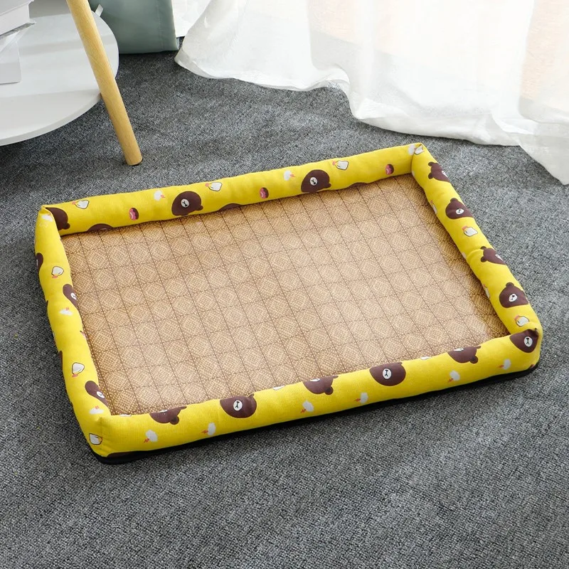 

Summer Pet Ice Mat Cat Nest Cool Mat Vine Weaving Mat Linen Cool Mat Breathable Cool Mat Mat Dog Nest Pet Supplies Cat Bed