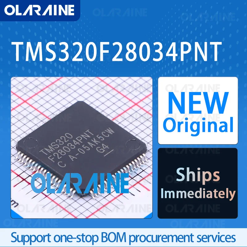 1/5/10Pcs TMS320F28034PNT LQFP-80 original ic chip 32-bit microcontroller - MCU Core C28x Program memory 128 kB Voltage -1.955 V