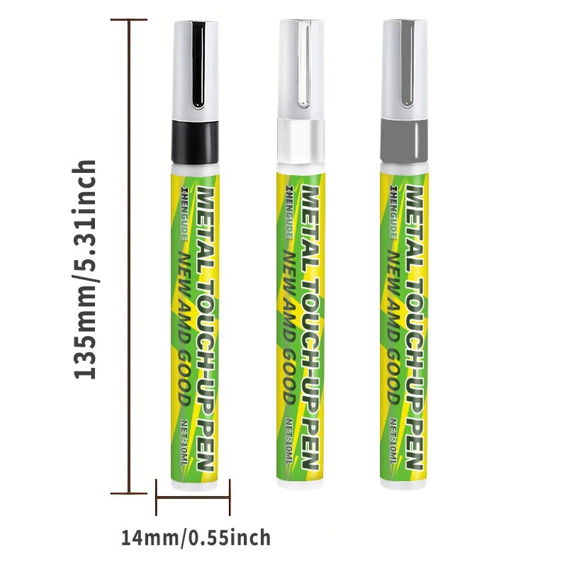 Metal Touch-Up Pen - Surface Scratch Repair, Paint Restoration for Bathrooms and Kitchens, Black, White, and Silver Touch-Up Pens, Suitable for Faucets, Door Handles, Sinks, Bathtubs, Towel Racks, Toi image 4