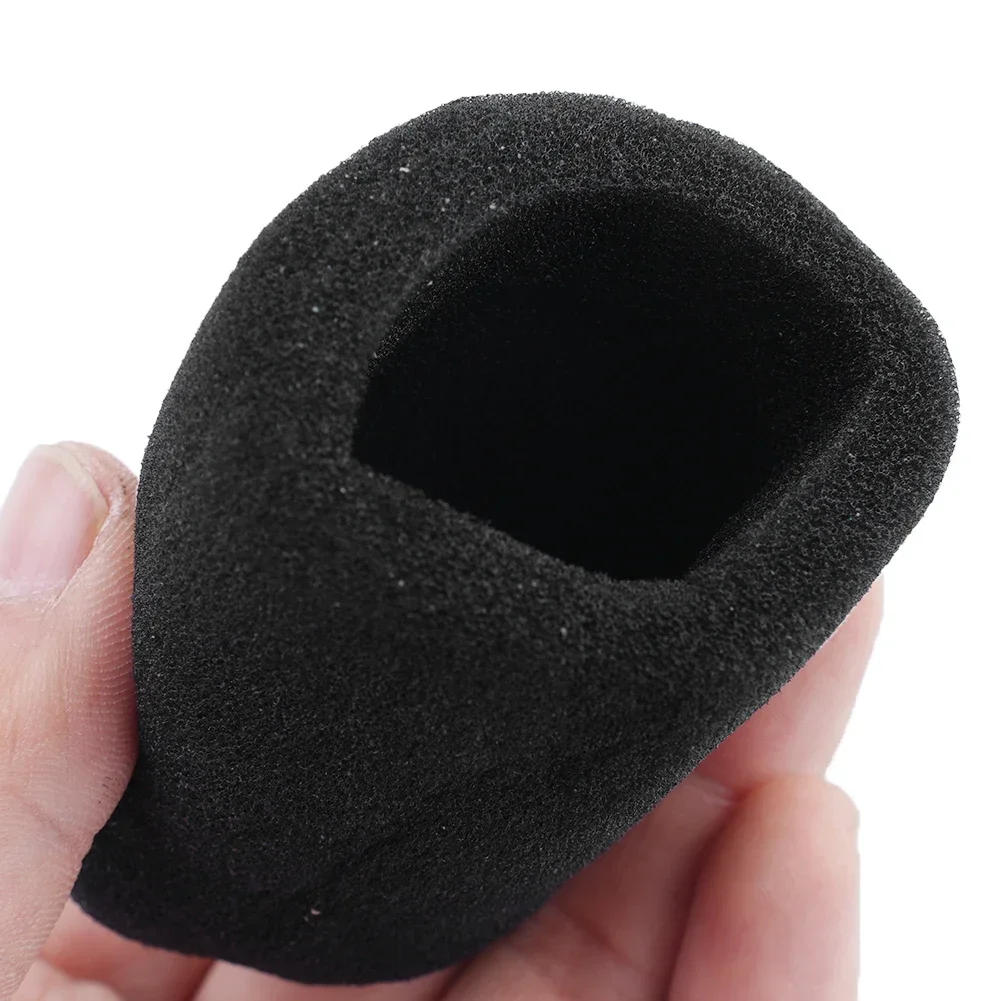 10 pçs espuma preto microfone de mão cobre engrossado pára-brisas para karaoke reunião microfone protetor substituição