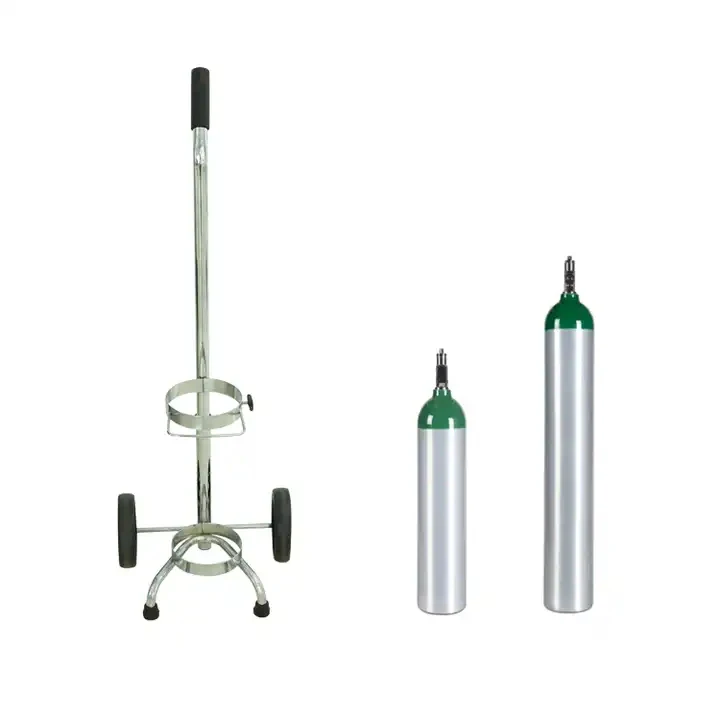 Portable Medical Oxygen Gas Cylinder  with Trolley with Oxygen Regulator