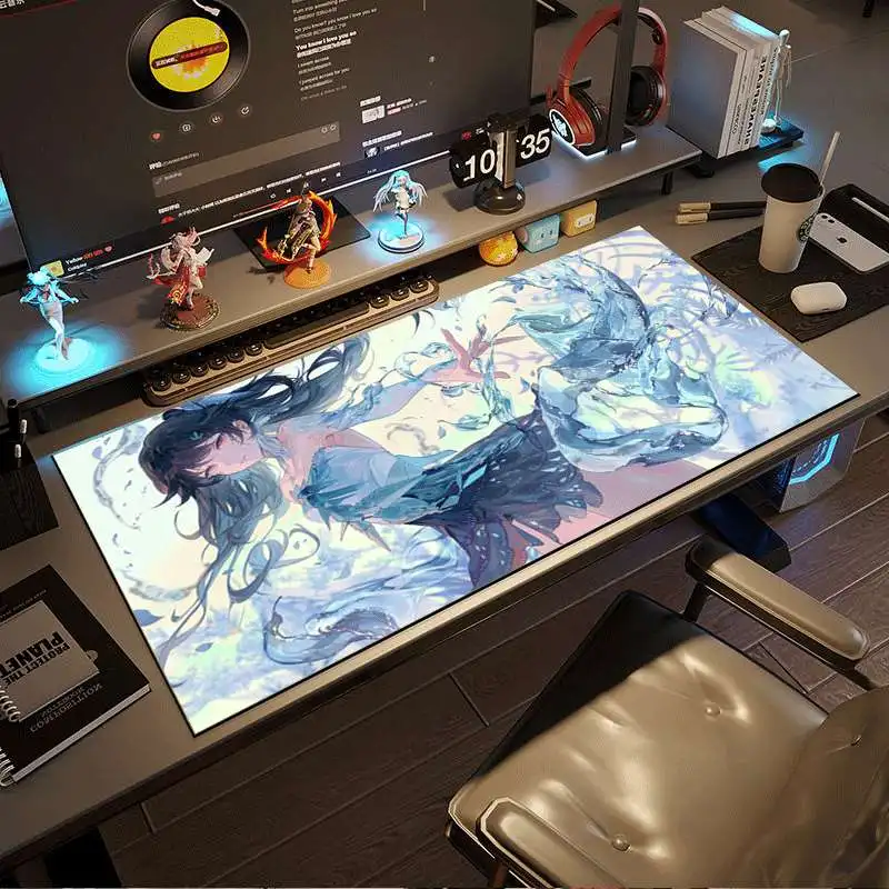 

Большой игровой коврик для мыши XXL, настольный коврик с тканевой поверхностью, нескользящая резиновая основа, коврик для мыши для ПК, ноутбука, клавиатуры, стола