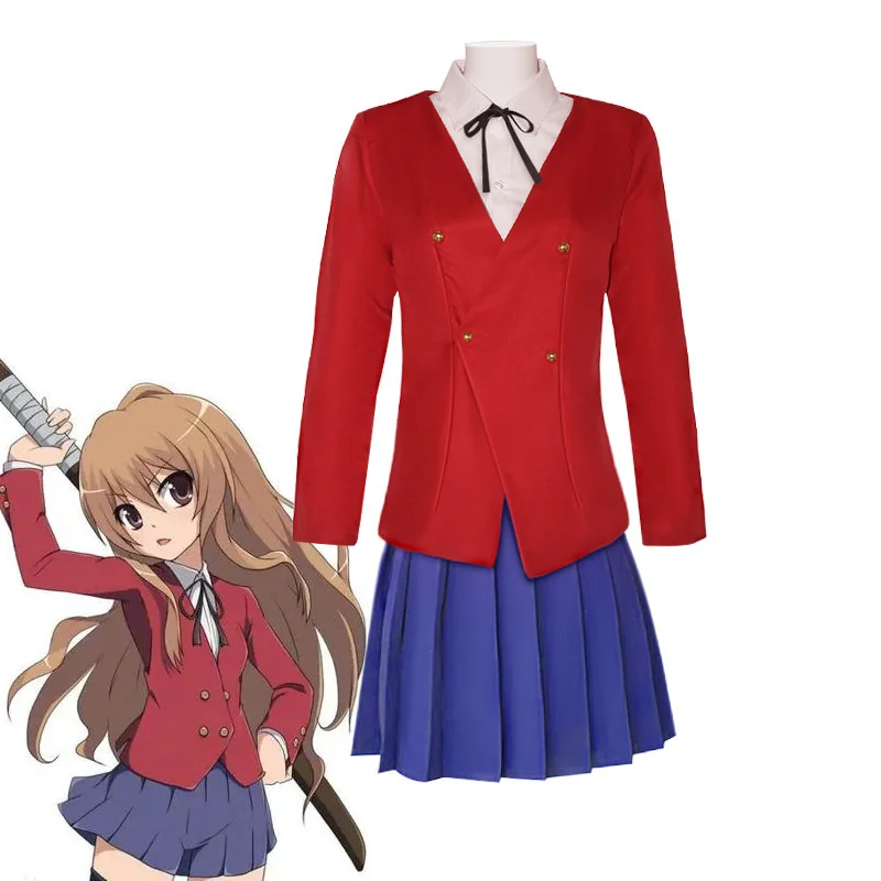 

Anime Aisaka Taiga Cosplay Costume Tiger×Dragon Wigs Taiga Aisaka JK Uniform Skirt Woman's Suit Schoolgirl Costumes