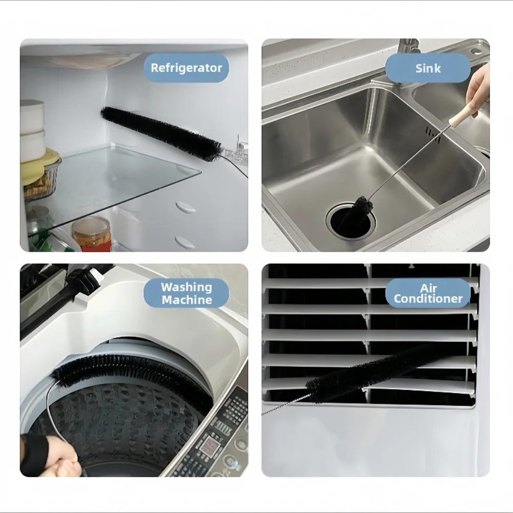 1pc Radiator Cleaner Brush Multi-Purpose Bendable Long Thin Cleaner Duster Cleaning For Vents Air Conditioners