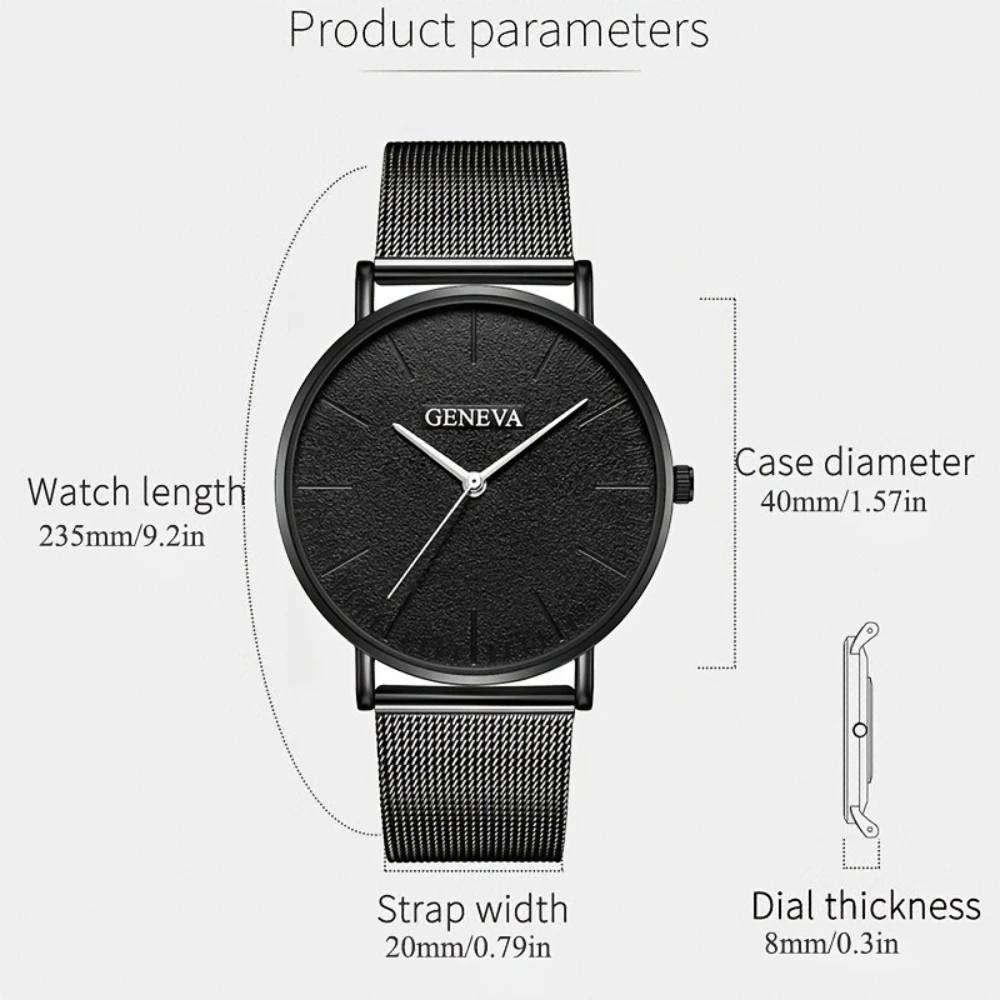 Luxo novo relógio masculino pulseira conjunto moda negócios marrom couro quartzo relógios de pulso para homem presente conjunto relogio masculino sem caixa