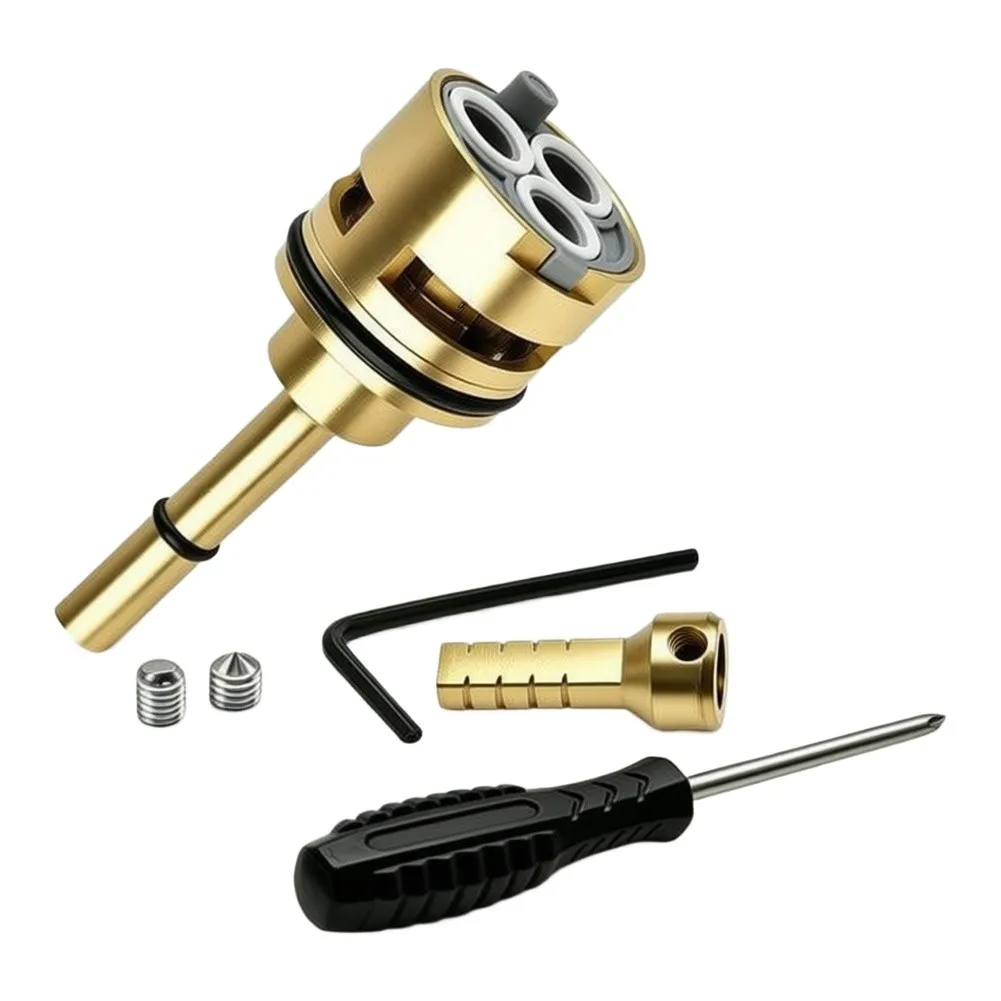 Brass Shower Diverter Valve Cartridge 3 Outlet Replacement Kit with Adapter for R11000 R22000 Faucets RP51919 RP51918 RP51718