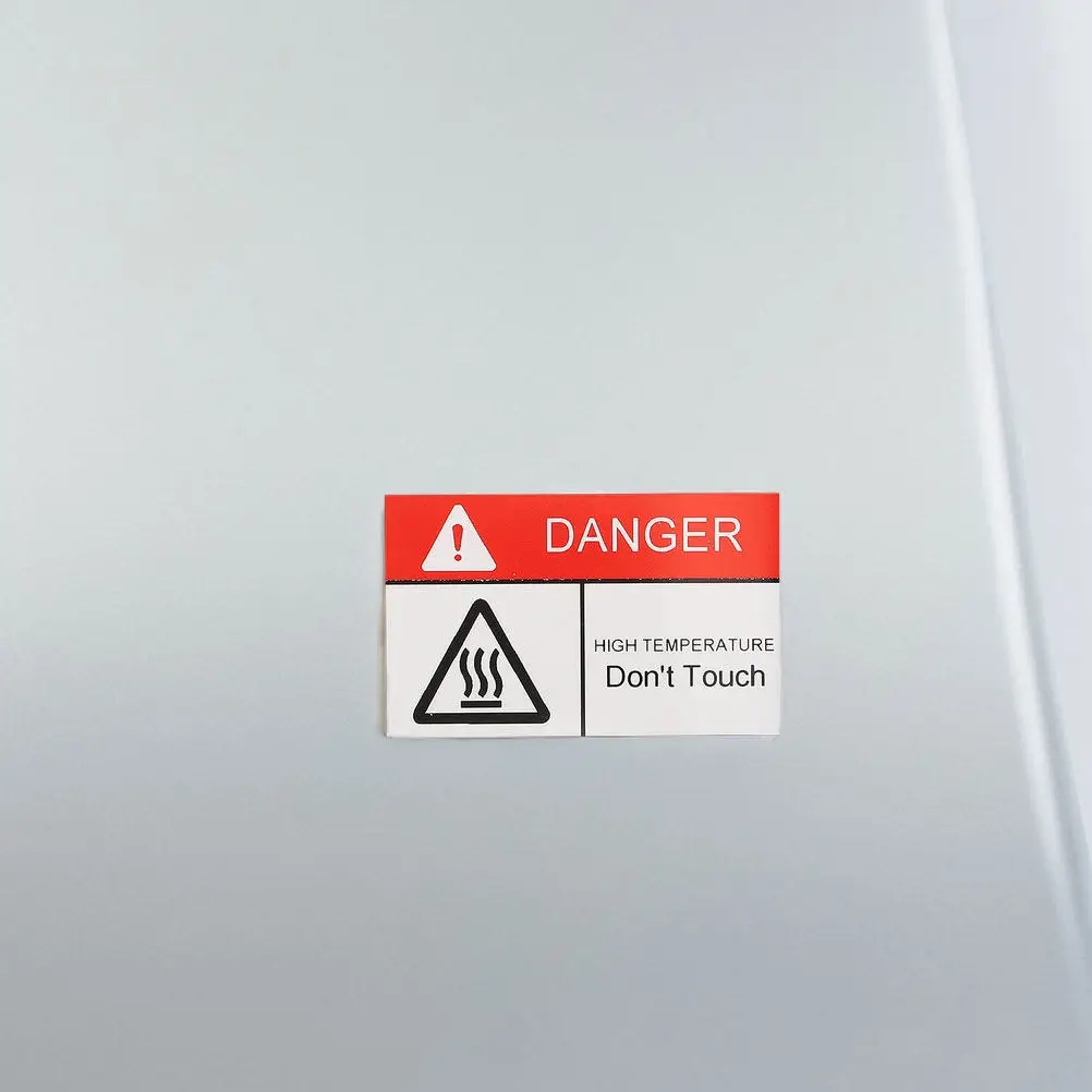 4Pcs Warning Label Sticker For Commercial Kitchen Equipment Lab Technician High Temperature Stickers Bright
