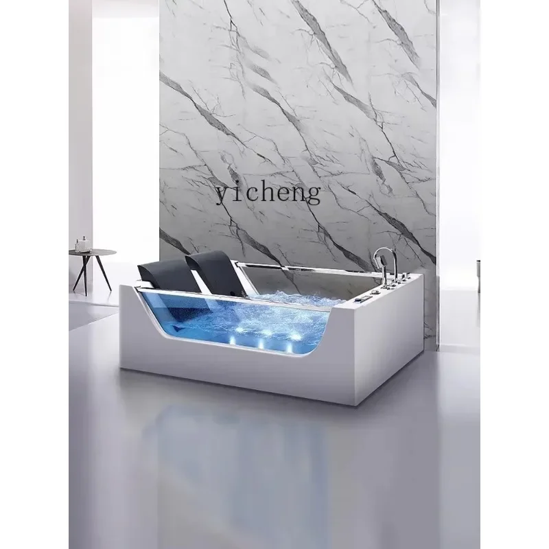 YS-1  Jacui Thermostat Heated Adult Smart Surfing Glass Transparent Bathtub