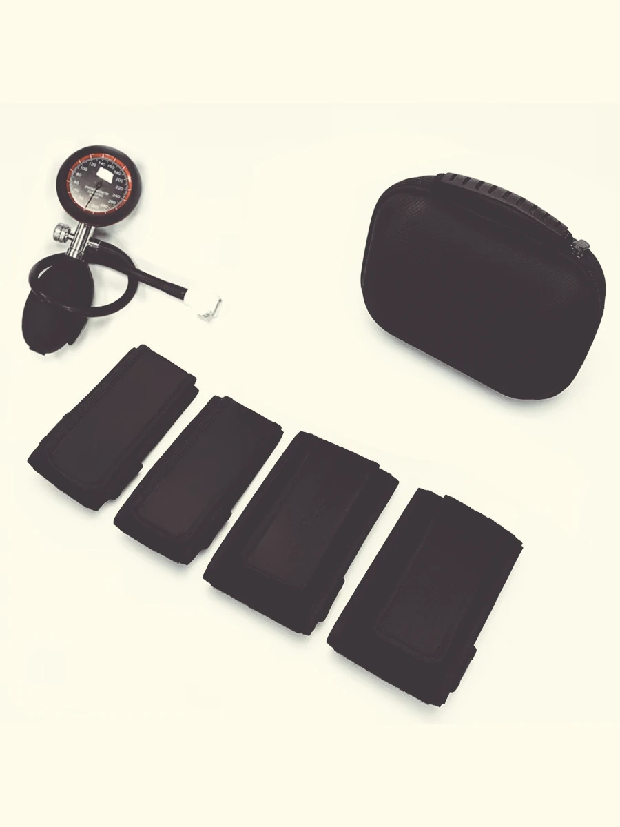BFR Training Bands Complete Set, Blood Flow Restriction Bands with Pressure Cuff & Carry Case for Fitness & Recovery