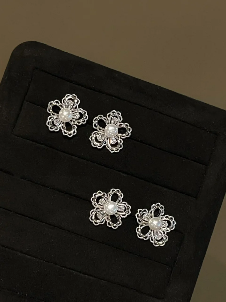 Adorable 14K Gold Filled 5-6mm Freshwater Pearl Flower Ear Stud Girlish Anti Allergy Daily Earrings For Students Daughter Gifts