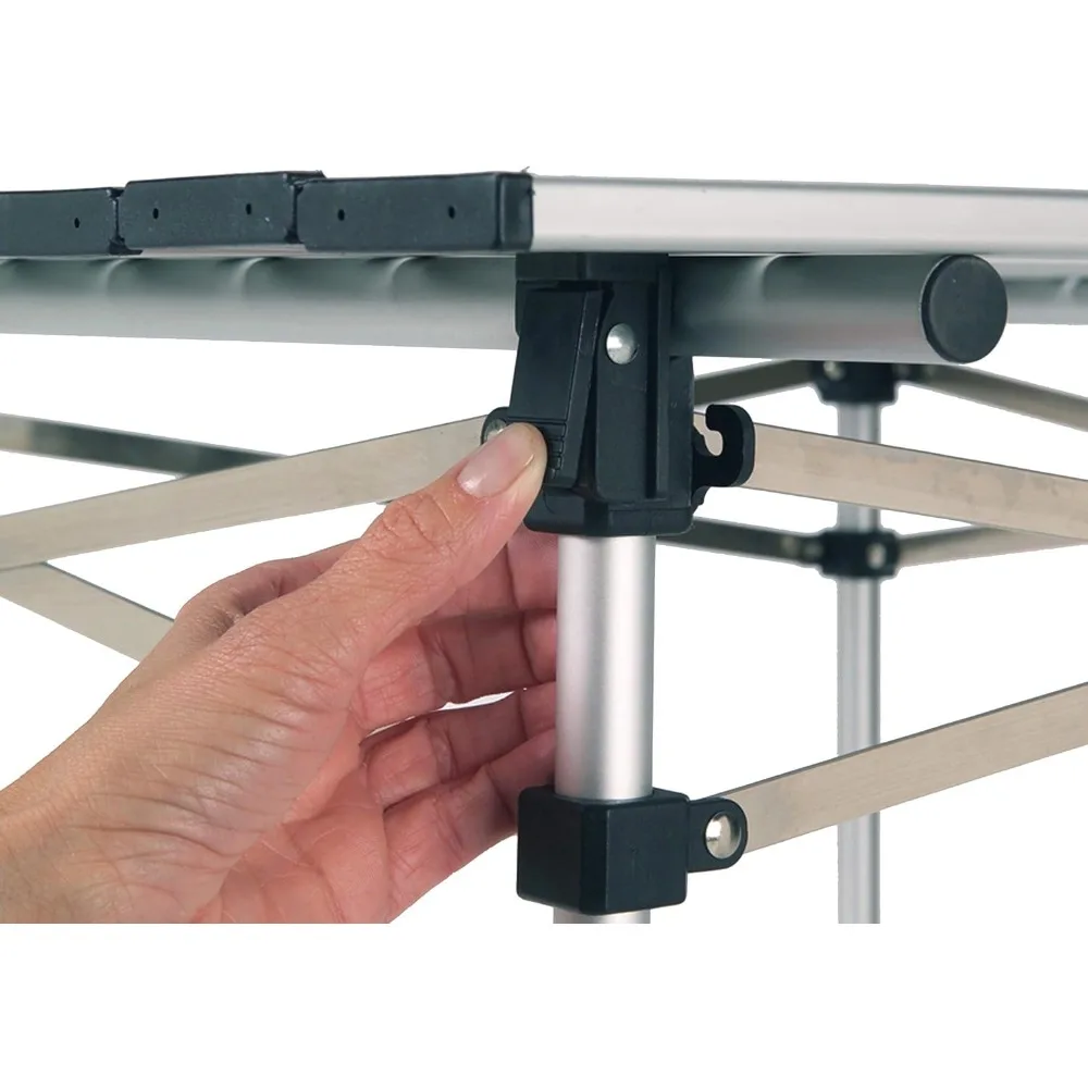 Mesa dobrável portátil de alumínio para camping com montagem rápida, quatro assentos, inclui bolsa de transporte