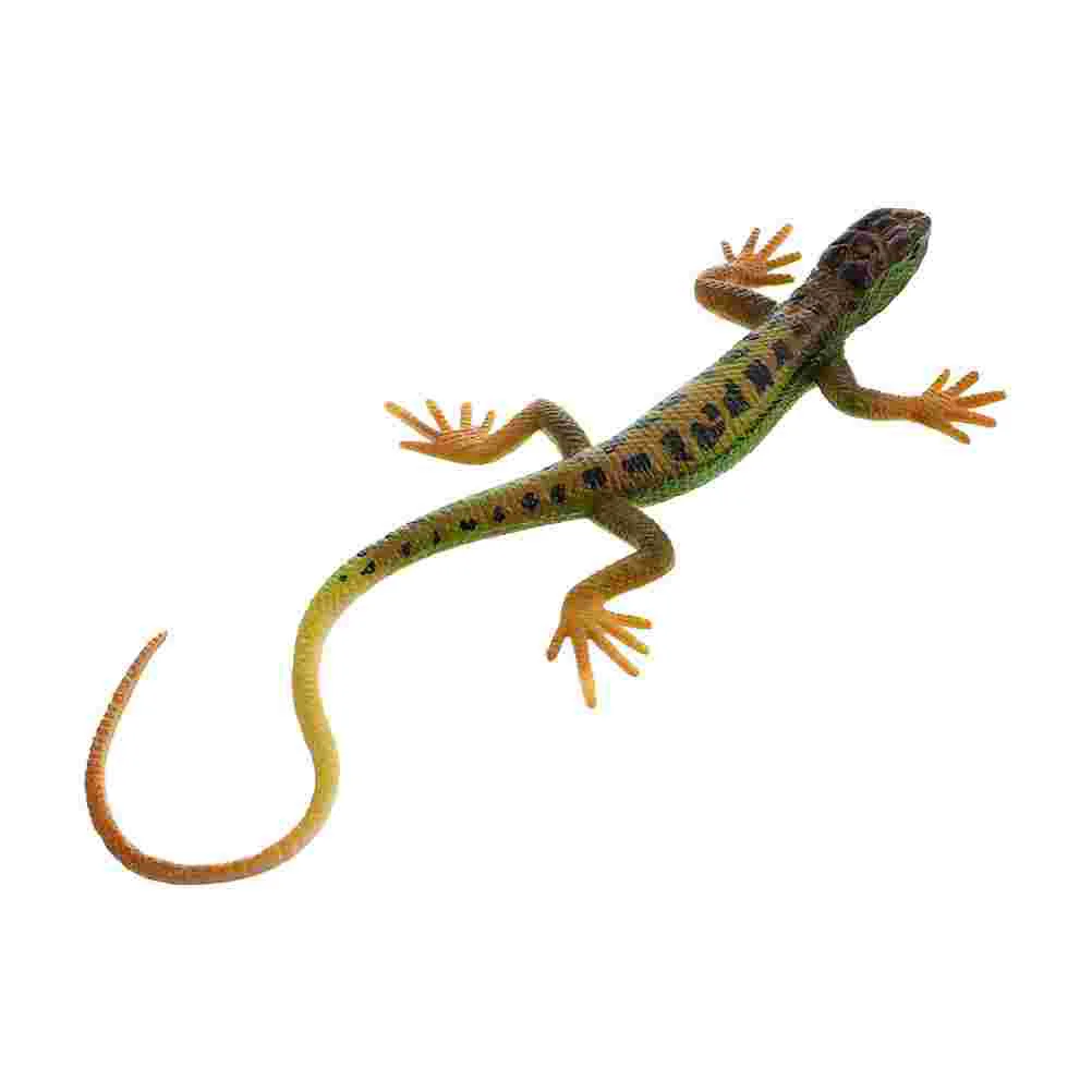 1pc Plastic Lizard Toy Stretchy Lizard Toys Lizard Artificiales Para Lizard Model Toy Realistic Small Green Toosationss