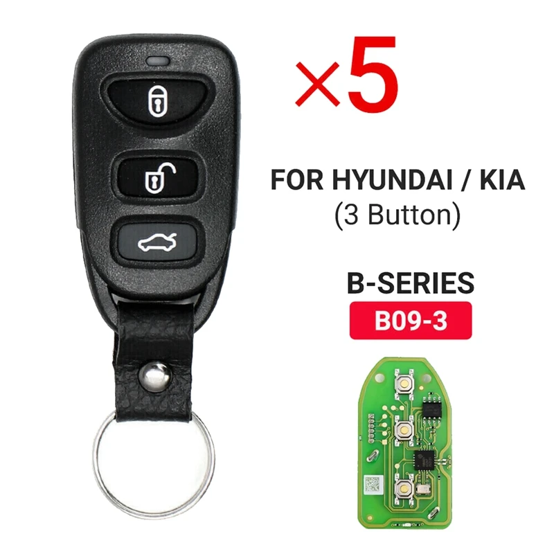 

KEYDIY B09-3 Автомобильный дистанционный смарт-ключ 3-кнопочный B-Series KD Автомобильный ключ с дистанционным управлением для KD900 KD900 + URG200 KD-X2 Mini для Hyundai Kia