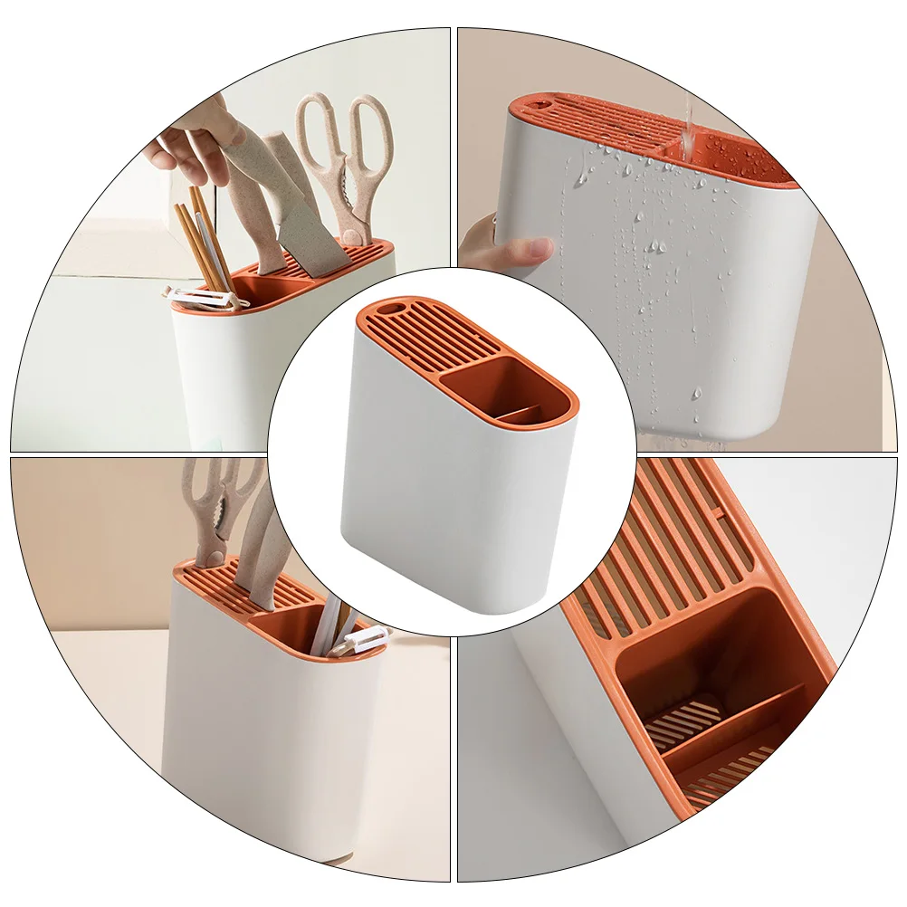 

Multifunctional Pp Cutlery Rack Knife Holder Storage Basket Dish Drying Organizer Utensil Tray Lightweight Waterproof Household