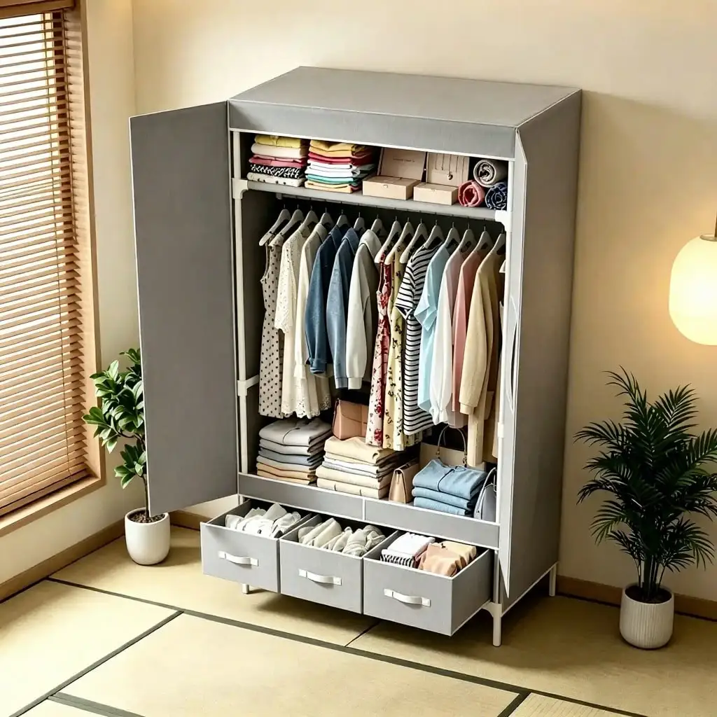 Armadio Portatile, Organizzato - Wardrobe Closet Portable Fabric Cover recensione e prezzo