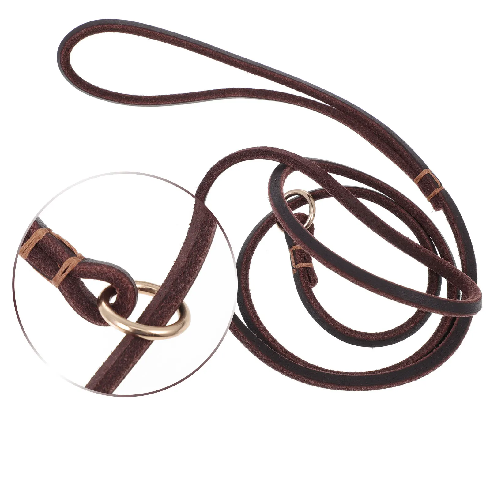 

Cowhide Dog Leash Durable Pet Traction Rope for Puppies Small Medium Dogs Walking Jogging Camping Hiking Hands Free Belt Premium