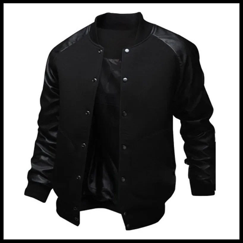 Herren Patchwork-Jacke, Großhandel, Baseball-Shirt mit großen Taschen, Herbst-Winter-Mantel, Vintage Streetwear Mode – Detail 6