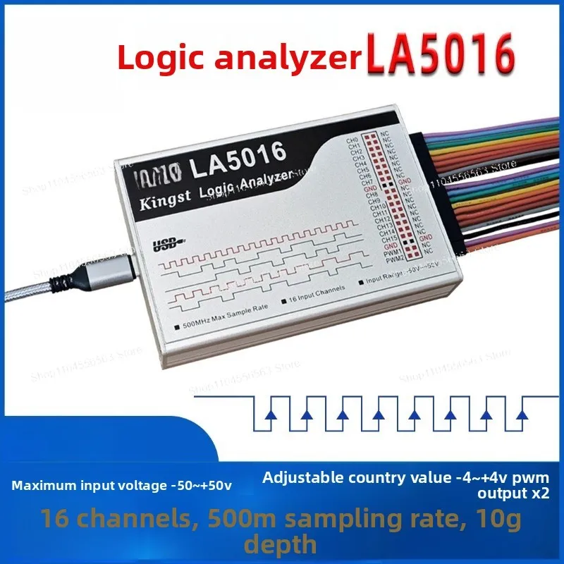 Kingst LA5016 Logic Analyzer – 16-Channel 500M Sampling Rate Tool for Communication Protocol Analysis & Embedded Debugging