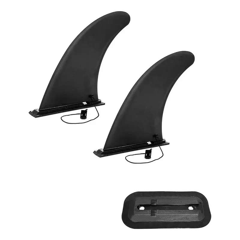 【SPECIAL】For Surfboard Fin Replacement- Removable& Quick Release Center 2Pcs Paddle Board Fin With Base Set, Slide-In Design