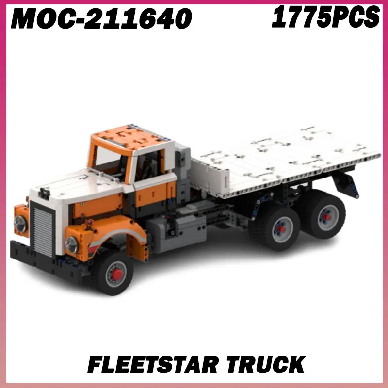 

1775 шт. MOC- 211640 Модель прицепа Fleetstar, креативные идеи, детская игрушка, технология подарка, блоки, модель «сделай сам», сборка кирпичей