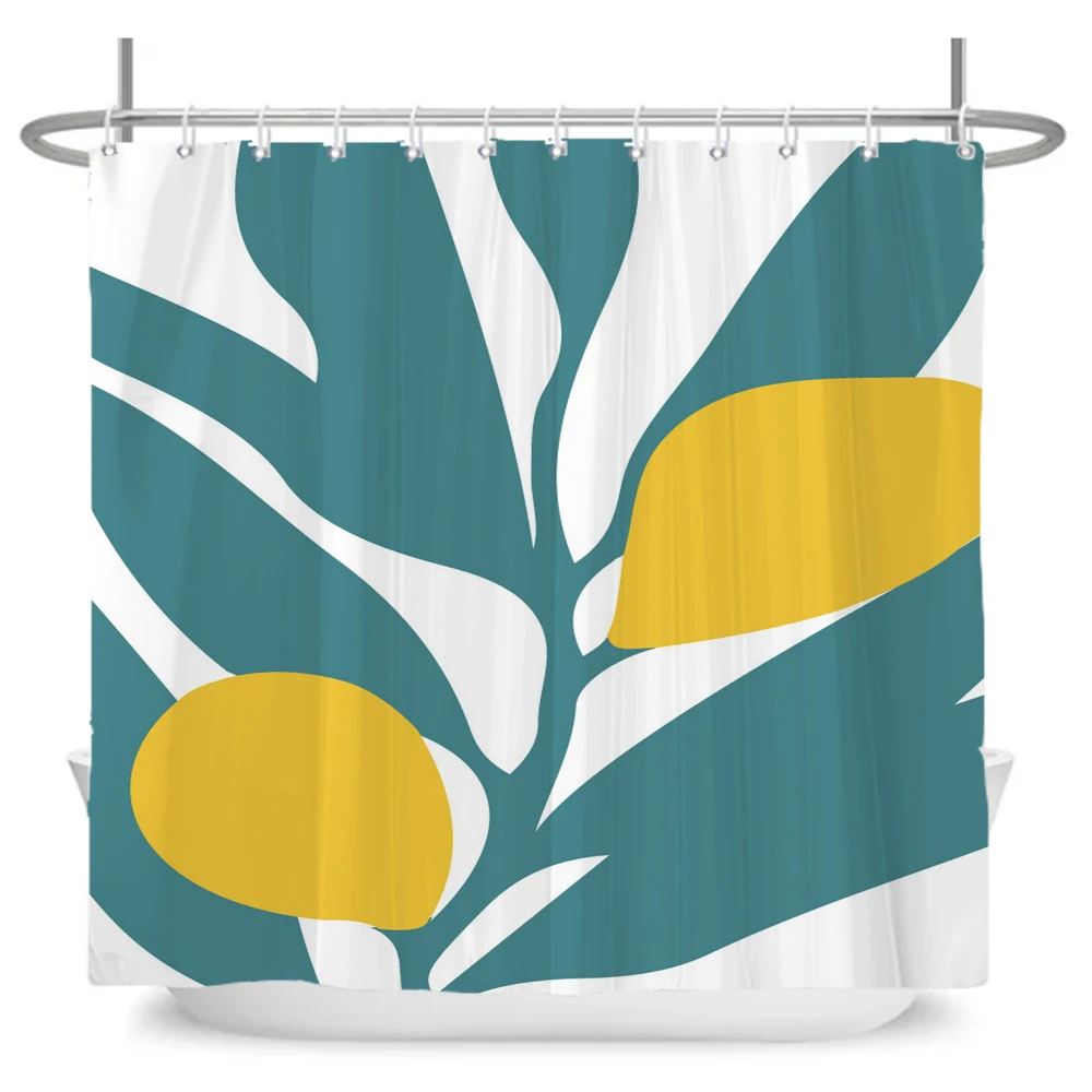 Pop Art Plant leaves Shower Curtain Fashion Classicl Abstract Colourful Bathroom Curtains Waterproof Fabric Decor with Hooks