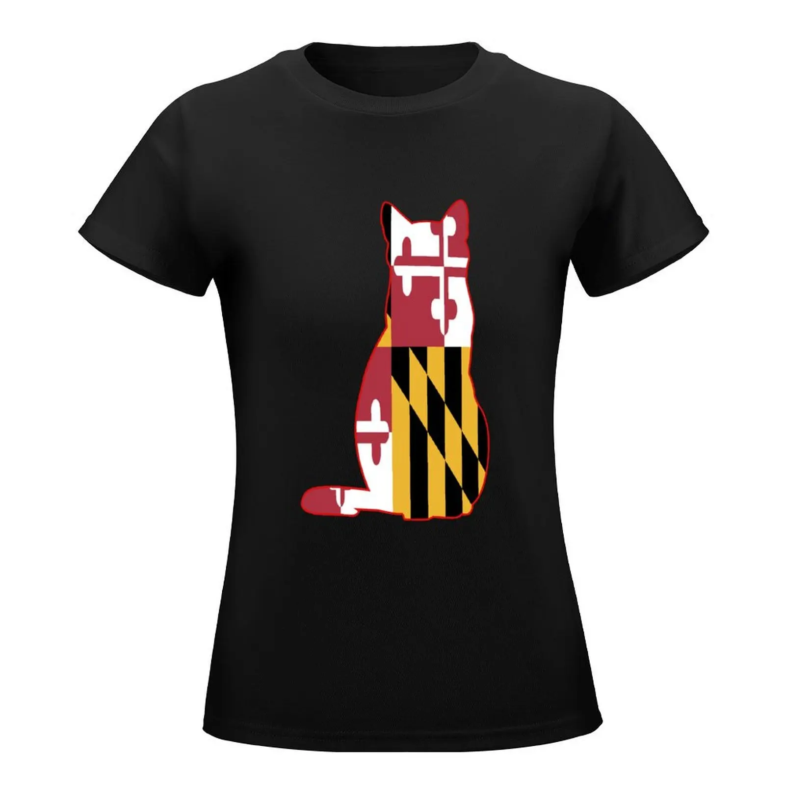 Maryland Cat T-Shirt blacks Short sleeve tee female white t-shirt dress for Women sexy