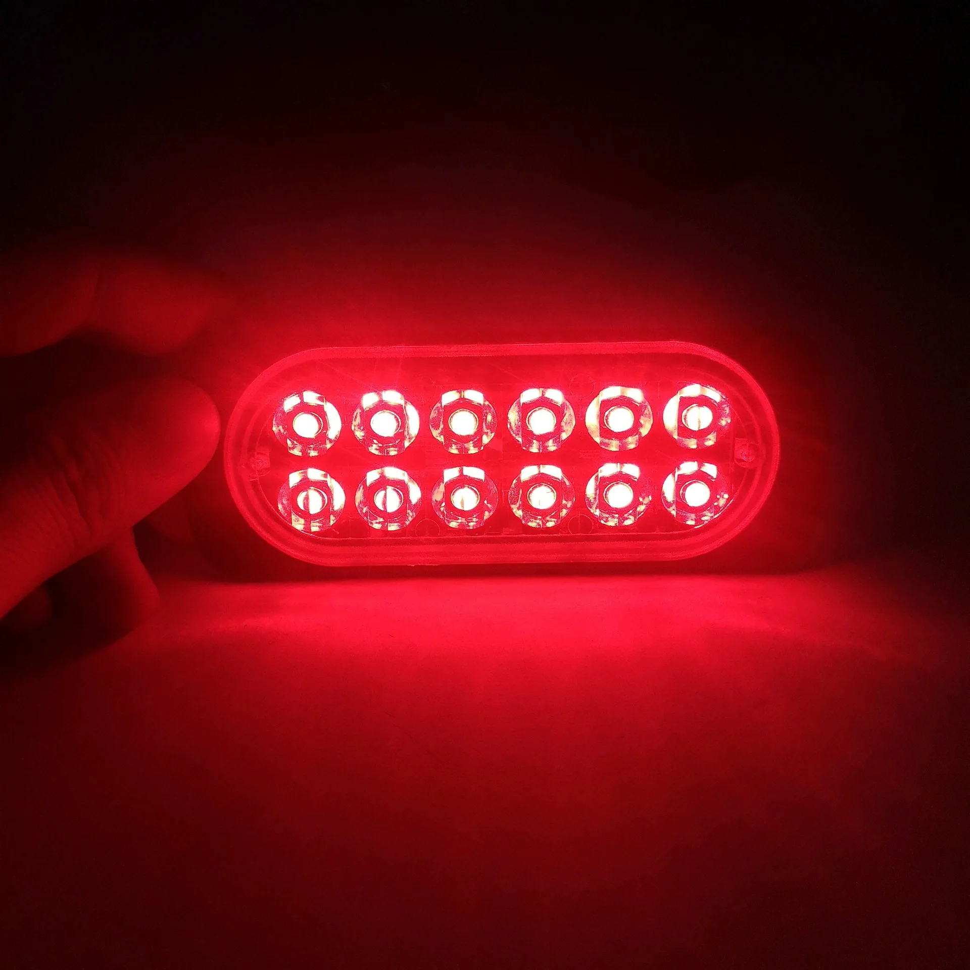 1x Truck 12V 24V 12smd LED Constant Warning Light Grille Lightbar Car Beacon Lamp Amber Yellow White Red BlueTraffic Light ABS